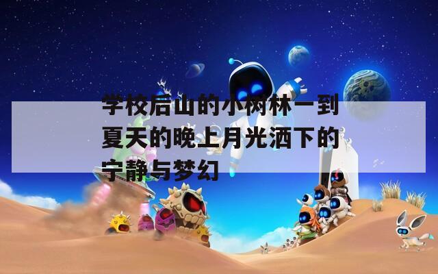 学校后山的小树林一到夏天的晚上月光洒下的宁静与梦幻