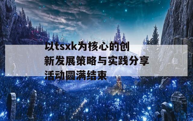 以tsxk为核心的创新发展策略与实践分享活动圆满结束