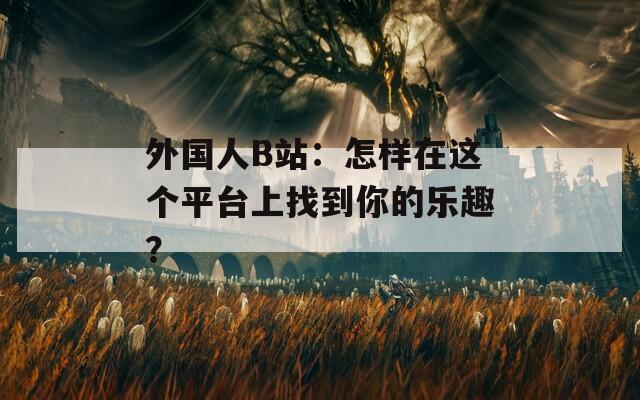 外国人B站：怎样在这个平台上找到你的乐趣？