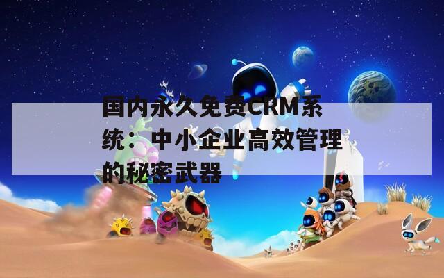 国内永久免费CRM系统：中小企业高效管理的秘密武器