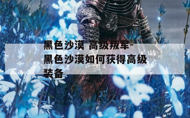 黑色沙漠 高级叛军-黑色沙漠如何获得高级装备