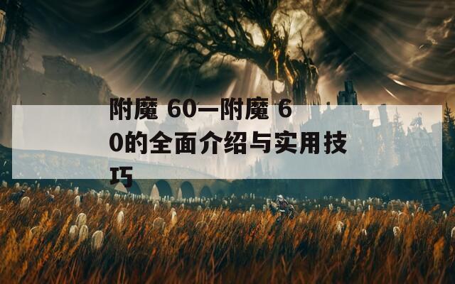 附魔 60—附魔 60的全面介绍与实用技巧