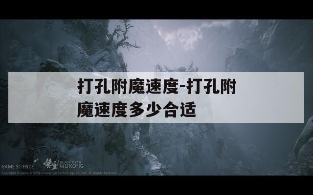 打孔附魔速度-打孔附魔速度多少合适