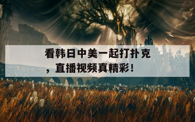 看韩日中美一起打扑克，直播视频真精彩！