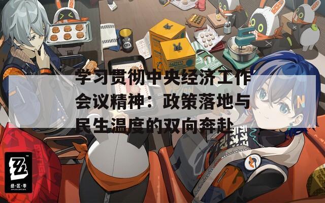 学习贯彻中央经济工作会议精神：政策落地与民生温度的双向奔赴