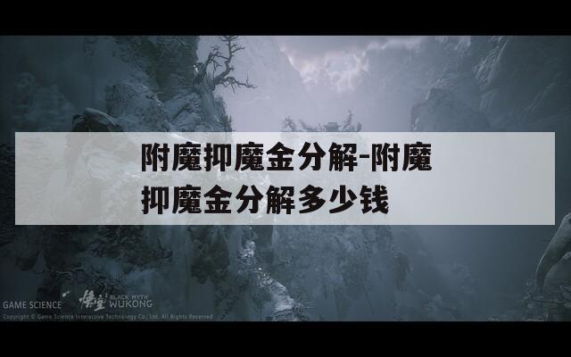 附魔抑魔金分解-附魔抑魔金分解多少钱
