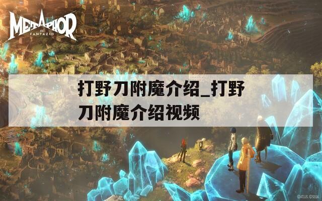 打野刀附魔介绍_打野刀附魔介绍视频